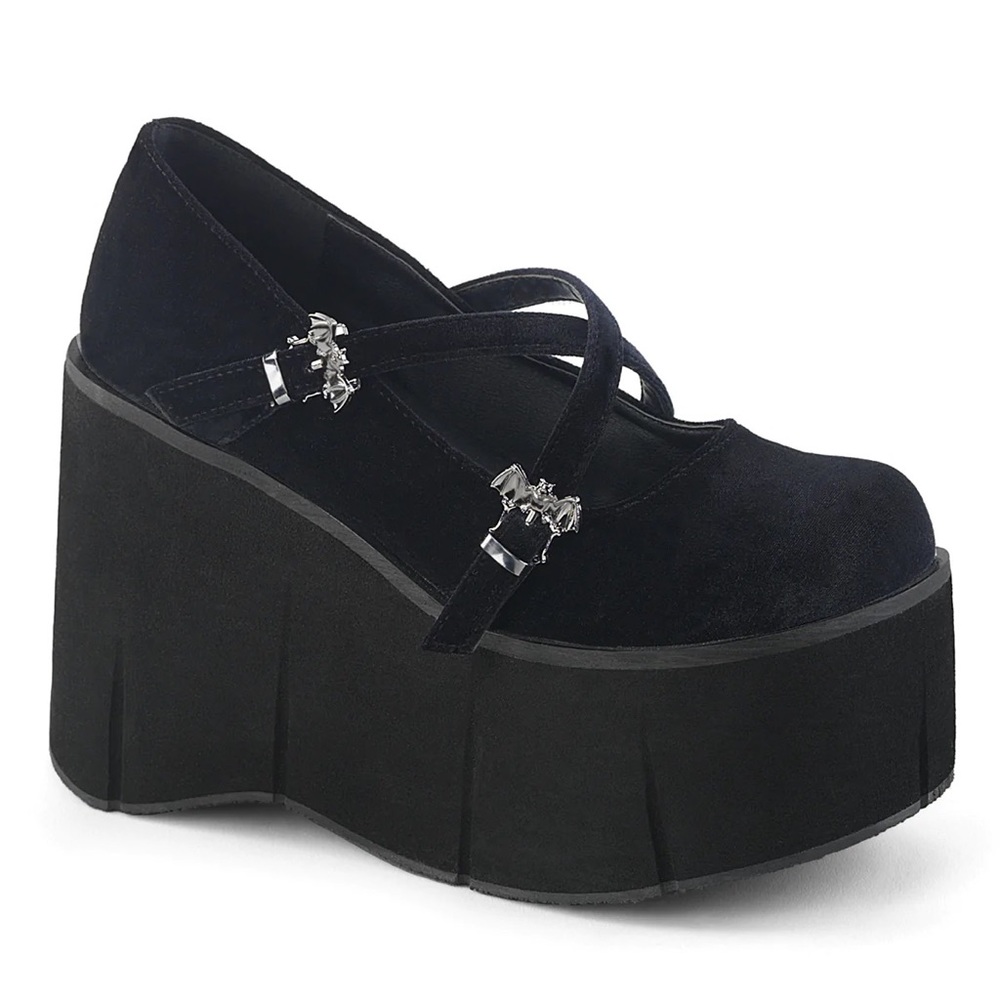 Demonia kera-10 black platform shoes Mary Janes